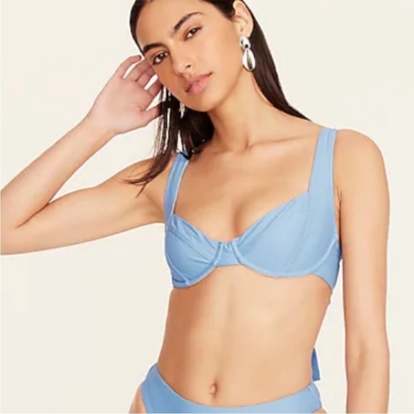 J. Crew Cross-back Underwire Bikini Top Size 34 DD - Picture 1 of 14